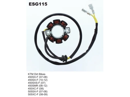 Stator alternator ELECTROSPORT - KTM SXF 450 07-12, SXF 505 07-08, XCF 505 08-09 | ESG115