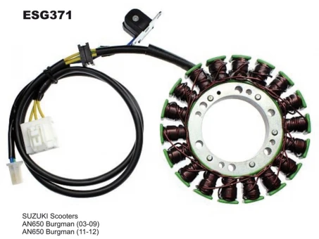 Stator alternator ELECTROSPORT - SUZUKI AN 650 BURGMAN (03-12) (cu impulsator) | ESG371