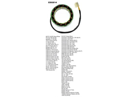 Stator alternator ELECTROSPORT - DUCATI / MOTO GUZZI (STARE MODELE) (2 KABLE) | ESG814