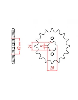 Pinion fata MTX - 350 14 HONDA XR 600R '91-'00, TRX 400EX /X '05-'14 (JTF1309.14) (pas 520)