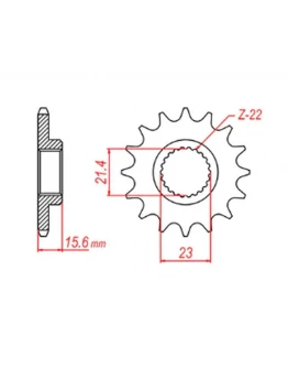 Pinion fata MTX - 441 15 YAMAHA XT 600 '89-'98, XTZ 660 '91-'98 (JTF577.15) (pas 520)