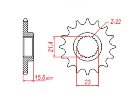 Pinion fata MTX - 441 15 YAMAHA XT 600 89-98, XTZ 660 91-98 (JTF577.15) (pas 520) | 10-2NX-15