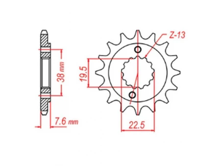 Pinion fata MTX - 2116 14 SUZUKI LTR 450 06-12, LTZ 400 03-13, RMX 450 10-13 (JTF1401.14) (pas 520) | 10-401-14