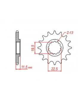Pinion fata MTX - 4101 14 SUZUKI DRZ 125 '03-'13 (JTF409.14) (pas 428)