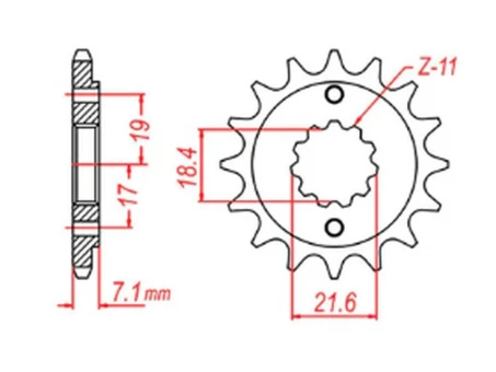 Pinion fata MTX - 2067 14 HONDA CRF 250L 13-15 (JTF1321.14)  (pas 520) | 10-KCZ-14