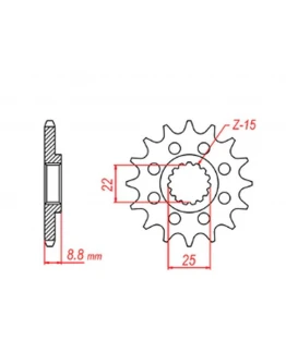 Pinion fata MTX - 1248 13 KTM SX/EXC '91-'22 (JTF1901.13) (pas 520)