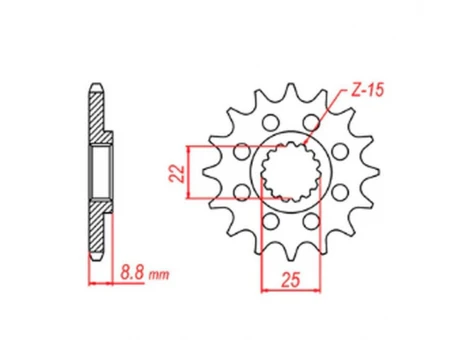 Pinion fata MTX - 1248 14 KTM SX/EXC 91-22 (JTF1901.14) (pas 520) | 10-KT1-14