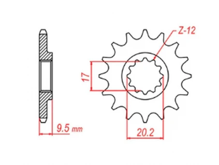 Pinion fata MTX - 7005 13 KTM SX 65 98-18 (JTF1906.13) (pas 420) | 10-KT4-13