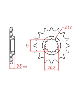 Pinion fata MTX - 7005 14 KTM SX 65 '98-'18 (JTF1906.14) (pas 420)