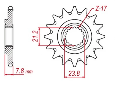Pinion fata MTX - HORNET 2320 13 HONDA CRF 250R 18-23 auto-curatare (JTF1344.13SC) (pas 520) | 10H-1344-13