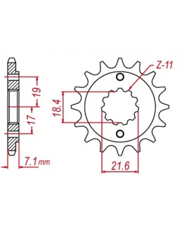 Pinion fata MTX - HORNET 2260 14 (2160 14) SUZUKI RMZ 450 '13-'20 auto-curatare (JTF1443.14SC) (pas 520)