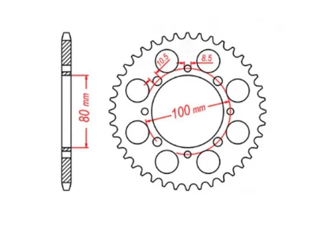 Pinion spate MTX - 819 41 SUZUKI GZ 250 MARAUDER 99-10, GN 250 82-99 (JTR819/2.41) (pas 520) | 11-113-41