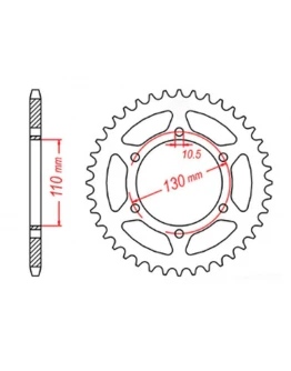 Pinion spate MTX - 504 44 KAWASAKI NINJA 250 09-11 (JTR486.44) (pas 520)