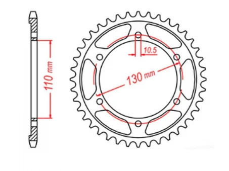 Pinion spate MTX - 241 39 YAMAHA XJR 1300 04-06, MT-01 05-11 (JTR479.39) (pas 530) | 11-198-39