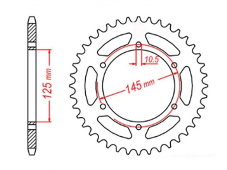 Pinion spate MTX - 866 47 YAMAHA MT 03 06-12 (5YK) (JTR855.47) (pas 520) | 11-1M1-47