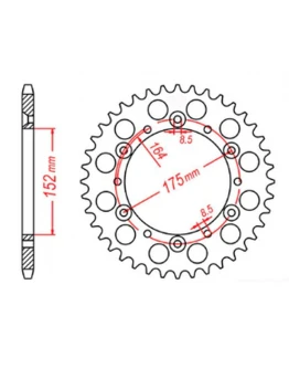 Pinion spate MTX - 856 42 YAMAHA TT600R '98-'03, TT600S '93-'95, YFZ 350 BANSHEE`89-06 (JTR853.42) (pas 520)
