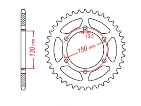Pinion spate MTX - 236 46 HONDA NX 650 95-01, YAMAHA XJ 6 09-15 (JTR305.46) (pas 520) - (JTR245/3.46) | 11-305-46