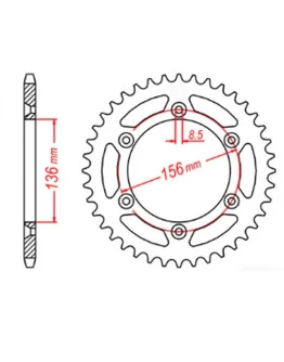 Pinion spate MTX - 702 45 HUSQVARNA TE 410 '99-'00, TE 610 '99-'09, SMR 450/630 '03-'04, SUZUKI DR 350 '90-'03 (JTR822.45) (pas 520)