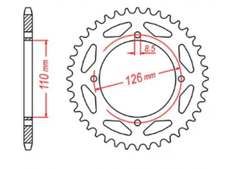 Pinion spate MTX - 4418 47 KAWASAKI KX 65 02-20 (JTR1465.47) (pas 420) | 11-455-47