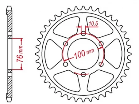 Pinion spate MTX - 816 42 SUZUKI GSXR1100, GSXR750 92-95 (JTR816.42) (pas 530) | 11-476-42