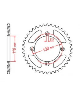 Pinion spate MTX - 4306 49 HONDA CR 80/85 '85-'07 (JTR215.49) (pas 420)