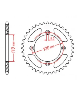 Pinion spate MTX - 4306 50 HONDA CR 80/85 '85-'07 (JTR215.50) (pas 420)