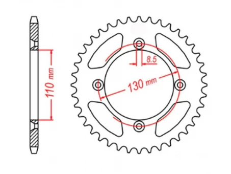Pinion spate MTX - 4306 50 HONDA CR 80/85 85-07 (JTR215.50) (pas 420) | 11-4GC-50