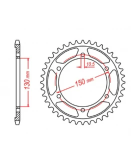 Pinion spate MTX - 300 46 YAMAHA FZ 8 '10-'15 (JTR300.46) (pas 525) (39P/42P)