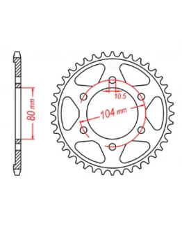 Pinion spate MTX - 4359 41 KAWASAKI ZX 9R '02-'03, ZX 10 '08-'14, Z1000 SX '11-'15 (JTR1489.41) (pas 525)
