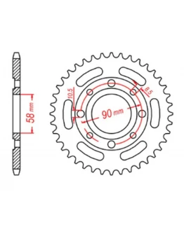 Pinion spate MTX - 279 33 HONDA CB 250 TWO FIFTY, NIGHTHAWK '92-'02, CMX 250 REBEL (JTR279.33) (pas 520)