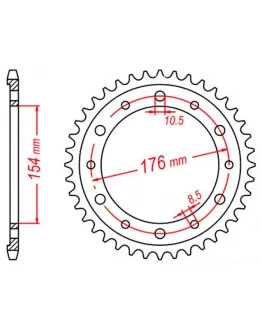Pinion spate MTX - 4434 43 HONDA VFR750, VFR800 V-TEC '02-'14, VFR800X CROSSRUNNER '11-'15 (JTR1340.43) (pas 530)