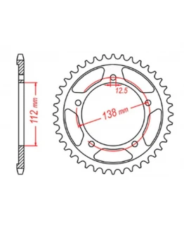 Pinion spate MTX - 408 44 HONDA CBR 1100 XX '97-'07 (SC35) (JTR302.44) (pas 530)
