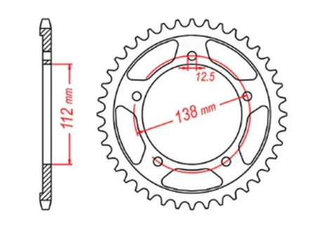 Pinion spate MTX - 408 44 HONDA CBR 1100 XX 97-07 (SC35) (JTR302.44) (pas 530) | 11-MW0-44