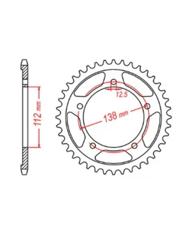 Pinion spate MTX - 4350 40 HONDA CB 500 '94-'03, CB 750F '93-'03 (JTR1332.40) (pas 525)