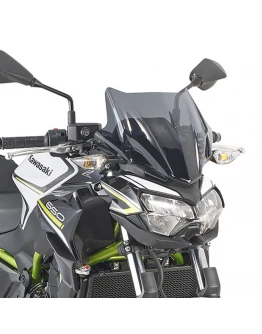 Parbriz moto KAPPA - KAWASAKI Z 650 (20), YAMAHA MT-03 321 (20) 28 x 36,5 CM Fumuriu - necesar Kit montaj A4128AK LUB A2151AK