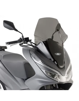 Parbriz moto KAPPA - HONDA PCX 125 (18-19) 60,5 X 43,5 CM Fumuriu - necesar Kit montaj D1163KITK