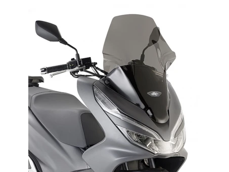 Parbriz moto KAPPA - HONDA PCX 125 (18-19) 60,5 X 43,5 CM Fumuriu - necesar Kit montaj D1163KITK | 1129DK