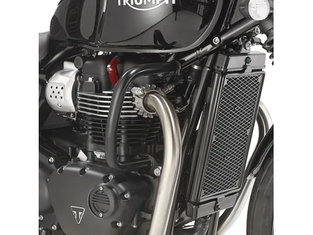 Crash bar moto KAPPA - TRIUMPH Bonneville T100 (17-22), Bonneville T120 (16-24), Street Twin 900 (16-24), Street Twin 1200 (19-20) Negru | KN6410