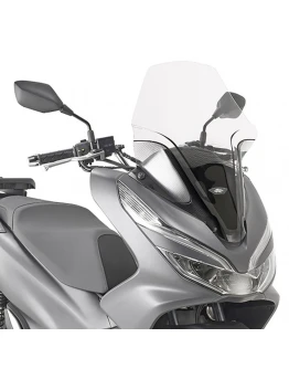 Parbriz moto KAPPA - HONDA PCX 125 (18-19) 60,5 X 43,5 CM Transparent - necesar Kit montaj D1163KITK