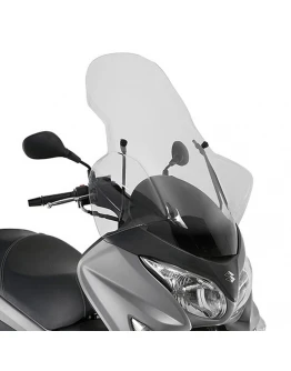 Parbriz moto KAPPA - SUZUKI BURGMAN 125-200 (06-13), 125-200 ABS (14-19) 84,5 X 65,5 CM Transparent - necesar Kit montaj D267KITK