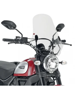 Parbriz moto KAPPA - DUCATI Scrambler 400 (16-19), Scrambler Icon 800 (15-19) 48 X 43,5 CM Transparent - necesar Kit montaj A7407A