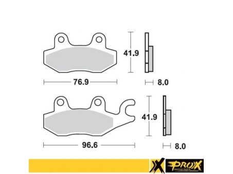 PROX KLOCKI HAMULCOWE KH165 SUZUKI LT-R 450 06-11, YAMAHA YFZ 450 04-08 PRZÓD PRAWY | 37.204302
