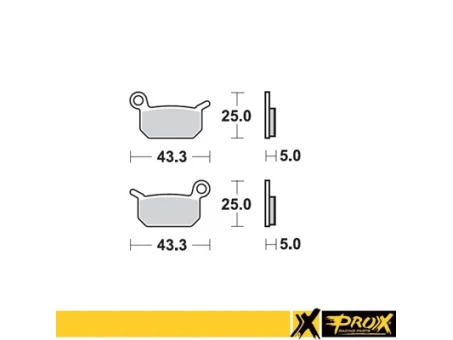 PROX KLOCKI HAMULCOWE KH325 KTM SX 50 PRZÓD / TYŁ, SX 65 TYŁ | 37.106302
