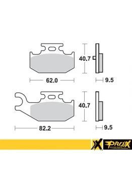 Placute de frana ProX KH428 YAMAHA YFM 700 RAPTOR '06-11 spate