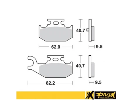PROX KLOCKI HAMULCOWE KH428 YAMAHA YFM 700 RAPTOR 06-11 TYŁ | 37.226102