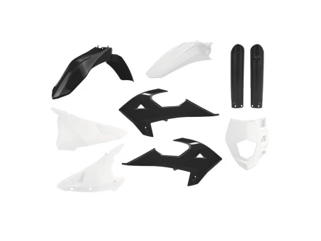 Kit plastice POLISPORT - (FULL KIT) GAS GAS EC 250/300 '1JU MR 250/300 '21-'24 - Negru Alb