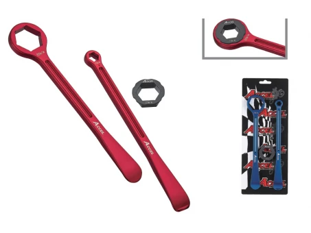 Set schimbare anvelope cheie si levier aluminiu forjat ACCEL 10,13,27,32 MM culoare portocaliu | TL01OR
