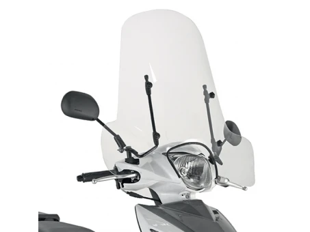 Parbriz moto KAPPA - KEEWAY / PIAGGIO / PEUGEOT / SYM / SUZUKI 50,8X66 CM Transparent (107A) - fara montura | 107AK