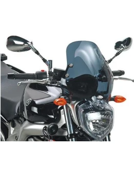 Parbriz moto KAPPA - YAMAHA FZ6 (04-06) 35 x 36 CM Fumuriu - necesar Kit montaj D140KITK