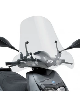 Parbriz moto KAPPA - YAMAHA BW'S 125 (10-16), AEROX R 50 (13-18), MBK NITRO (13-17) 59 X 70 CM Transparent - necesar Kit montaj